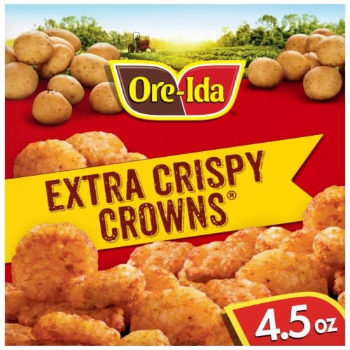 Ore-Ida Extra Crispy Easy Crowns Seasoned Shredded Potatoes, Box Perspective: front
