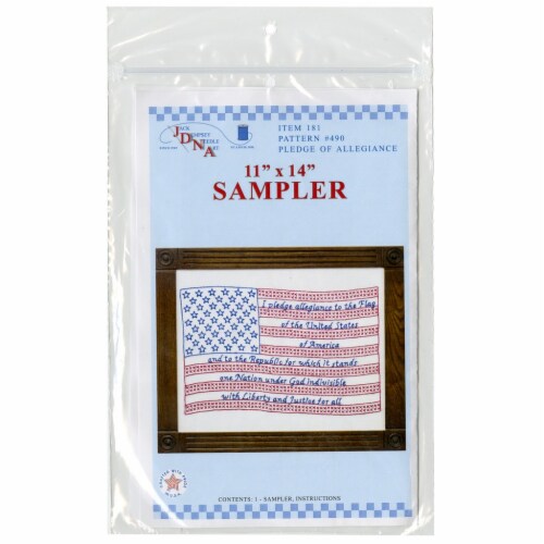 Jack Dempsey Stamped White Sampler 11 X14 -Pledge Of Allegiance Perspective: front