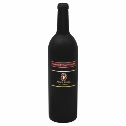 Prince Michel of Virginia Cabernet Sauvignon Virginia Red Wine Perspective: front