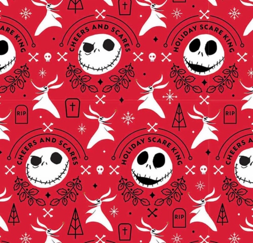 Nightmare Before Christmas Licensed Gift Wrap Perspective: front