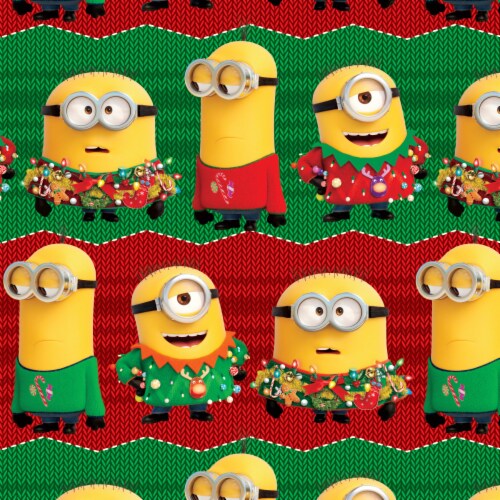 Plus Mark Minions Gift Wrap Perspective: front