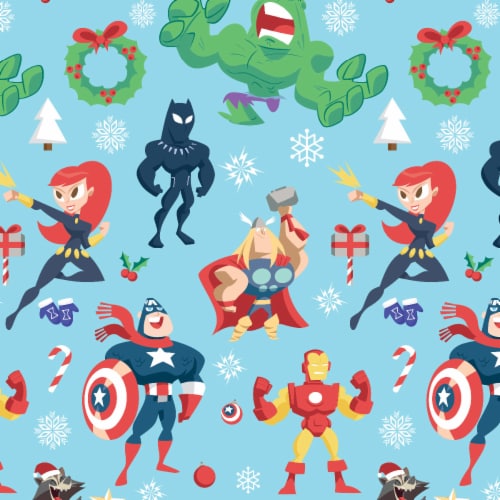 Plus Mark Avengers Gift Wrap Perspective: front