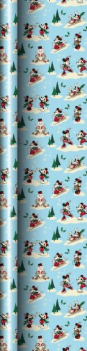 Plus Mark Mickey Mouse on Blue Wrapping Paper Perspective: front