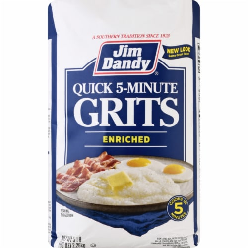 Jim Dandy Quick Grits, 5 lb Bag (80 oz) Perspective: front