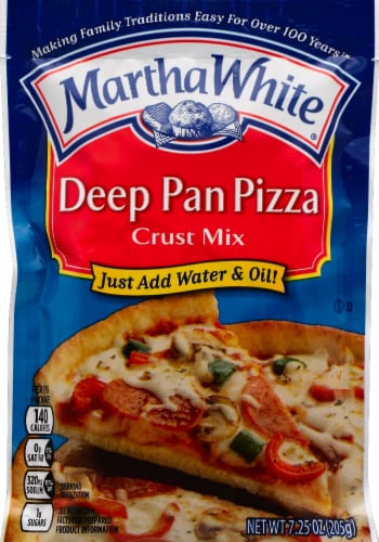 Martha White Deep Pan Pizza Crust Perspective: front