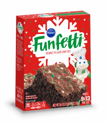 Pillsbury Funfetti® Brownie Mix with Candy Bits Perspective: front