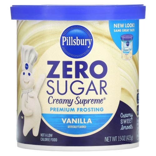 Pillsbury Creamy Supreme Sugar Free Vanilla Frosting Perspective: front