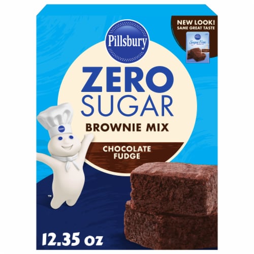 Pillsbury Zero Sugar Chocolate Fudge Flavored Brownie Mix Perspective: front