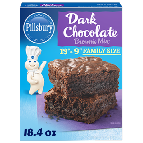 Pillsbury Dark Chocolate Brownie Mix Family Size Perspective: front