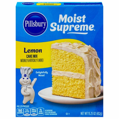 Pillsbury Moist Supreme® Premium Lemon Cake Mix Perspective: front