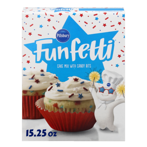 Pillsbury Funfetti Stars and Stripes Cake Mix with Candy Bits, 15.25 oz