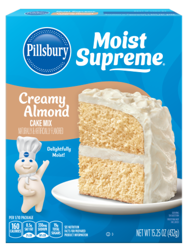 Pillsbury Moist Supreme® Premium Creamy Almond Cake Mix Perspective: front