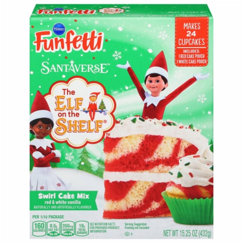Pillsbury Funfetti® The Elf on the Shelf® Swirl Cake Mix Perspective: front