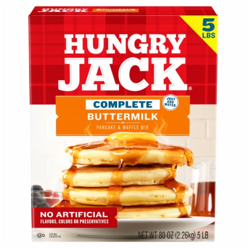 Hungry Jack Complete Buttermilk Pancake Mix and Waffle Mix Perspective: front