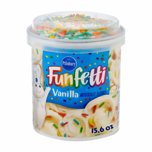 Pillsbury Funfetti Vanilla Frosting Perspective: front