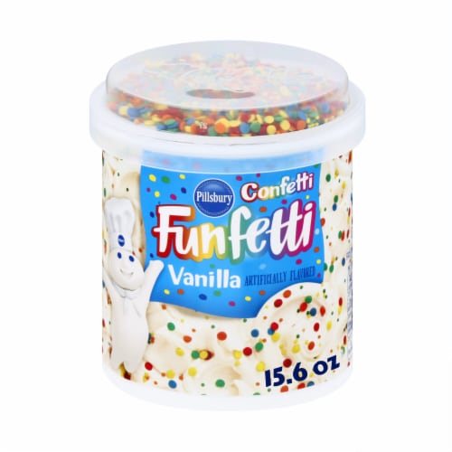 Pillsbury Funfetti Confetti Vanilla Frosting Perspective: front