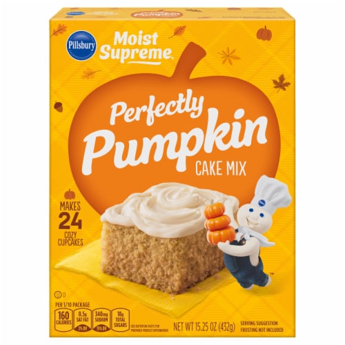 Pillsbury Moist Supreme® Perfectly Moist Supreme Premium Pumpkin Cake Mix Perspective: front