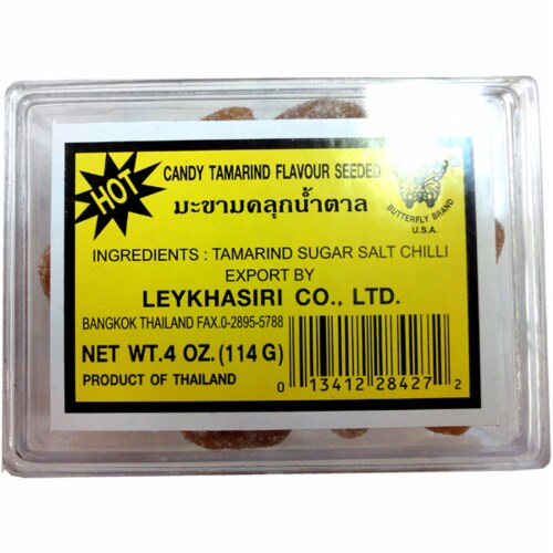Butterfly Brand Hot Tamarind Candy Perspective: front