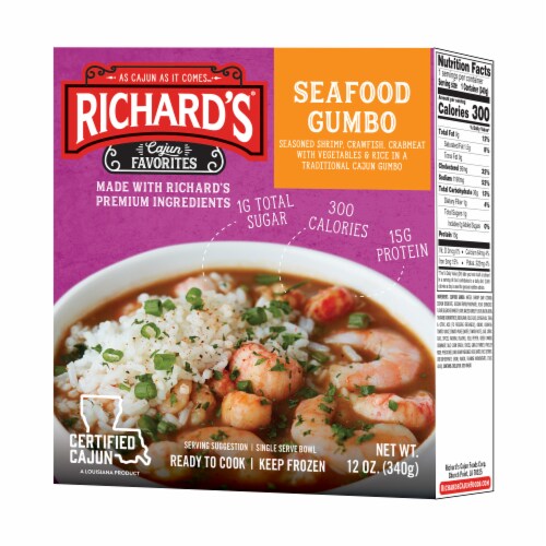 Richard's Cajun Favorites Seafood Gumbo Single Serve Bowls, 12 oz - Kroger
