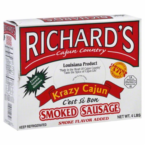 Richard's Krazy Cajun Smoked Sausage Perspective: front