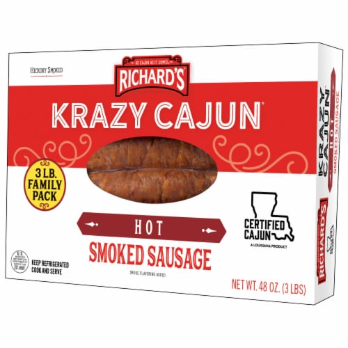 Richard's Box Hot Smoked Sausage Perspective: front