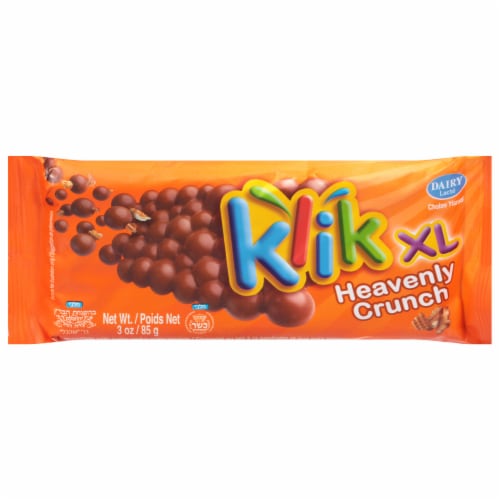 Klik XL Heavenly Crunch Milk Chocolate with Nutty Crunch Filling Candy Perspective: front
