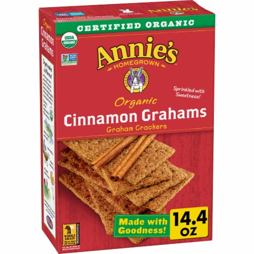 Annie's™ Organic Whole Grain Cinnamon Graham Crackers Perspective: front