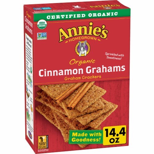 Annie's™ Organic Whole Grain Cinnamon Graham Crackers Perspective: front