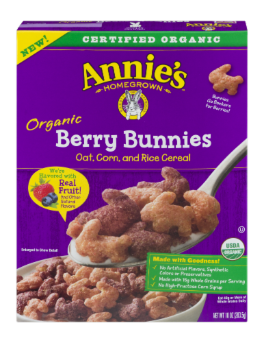 Annie's Organic Berry Bunnies Cereal Perspective: front