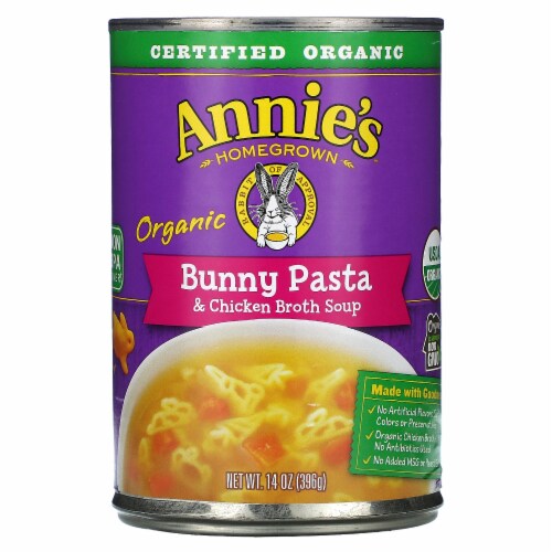Annie's™ Organic Bunny Pasta & Chicken Broth Soup Perspective: front