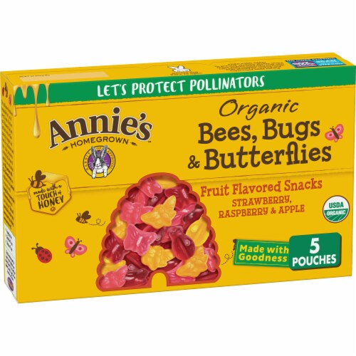 Annie’s Organic Bees Bugs & Butterflies Fruit Kid Snack Perspective: front