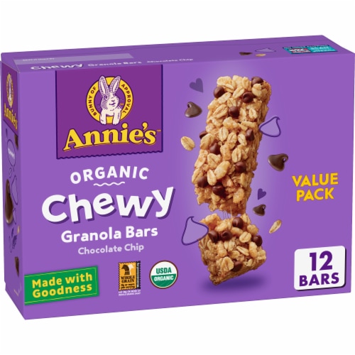 Annie's™ Organic Value Pack Chocolate Chip Chewy Granola Bars Perspective: front