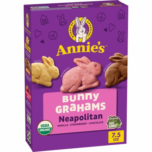 Annie's Organic Neapolitan Bunny Cookies Perspective: front