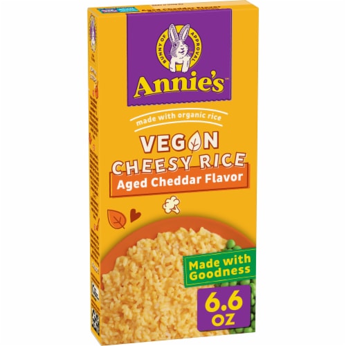 Annie's Vegan Cheesy Aged Cheddar Flavor Rice Perspective: front