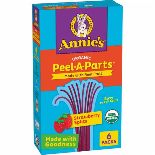 Annie's™ Organic Gluten Free Strawberry Peel A Parts™ Fruit Flavored Snacks Perspective: front