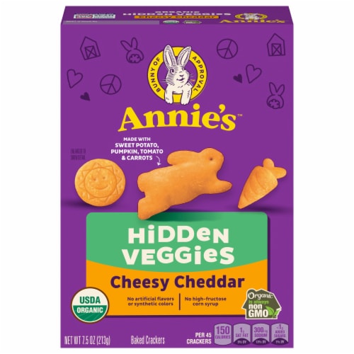 Annie's™ Organic Cheesy Cheddar Crackers Perspective: front