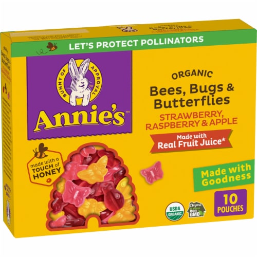 Annie's™ Organic Bees Bugs & Butterflies Fruit Flavored Snacks, 10 ct / 0.7  oz - Fry's Food Stores