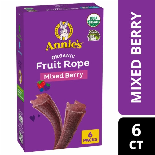 Annie's Organic Mixed Berry Fruit Rope Perspective: front