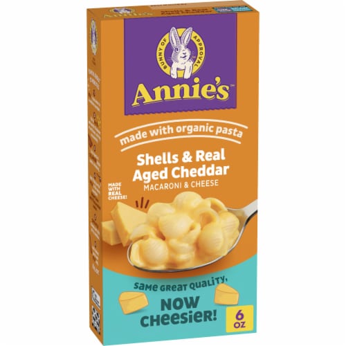 Annie's Shells and Real Aged Cheddar Mac and Cheese Perspective: front