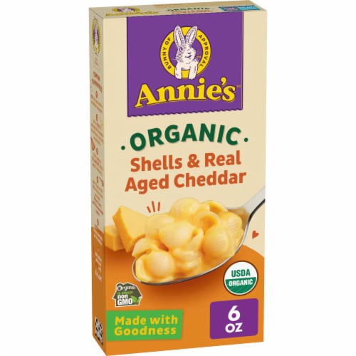 Annie’s Organic Shells Real Aged Cheddar Mac N Cheese Macaroni and Cheese Dinner