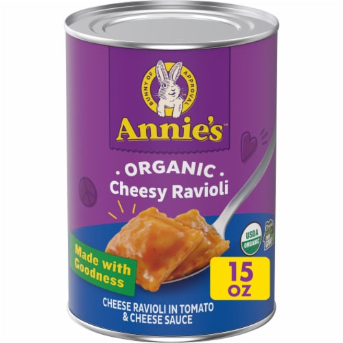 Annie's™ Organic Cheesy Ravioli in Tomato & Cheese Sauce Perspective: front