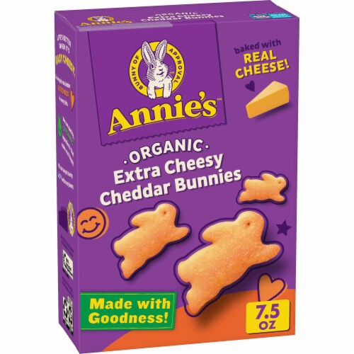 Annie's™ Organic Extra Cheesy Cheddar Bunnies Snack Crackers Perspective: front