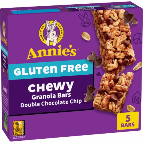 Annie's Gluten Free Double Chocolate Chip Chewy Granola Bars Perspective: front