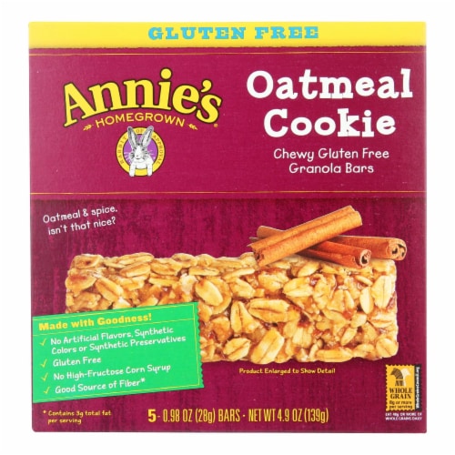 Annie's Oatmeal Cookie Chewy Granola bars Perspective: front