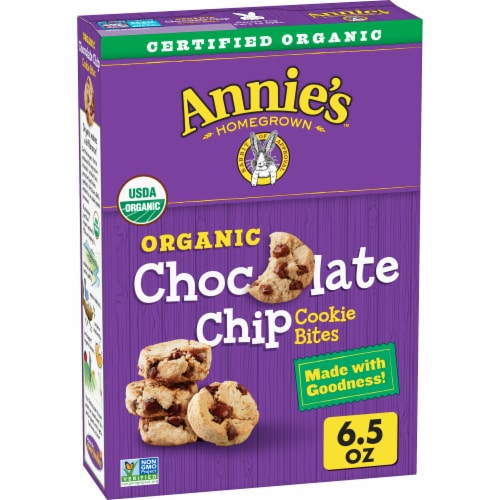 Annie's Chocolate Chip Organic Cookie Bites Perspective: front