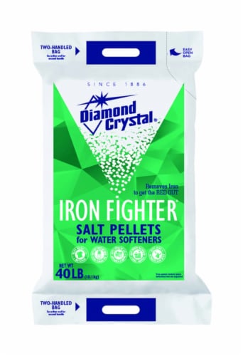 Diamond Crystal Water Softener Salt Pellets, White - 40 lb bag