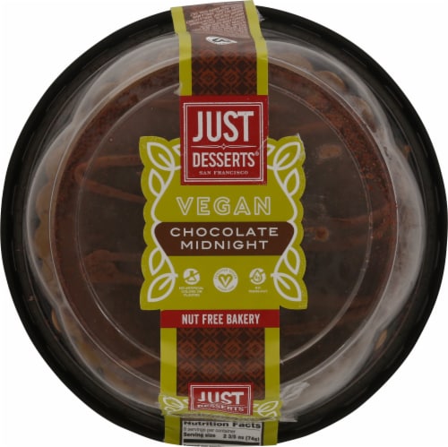 Just Desserts Vegan Chocolate Midnight Cake Perspective: front