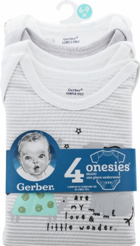 Gerber Onesies One Piece Underwear - 4 Pack Perspective: front
