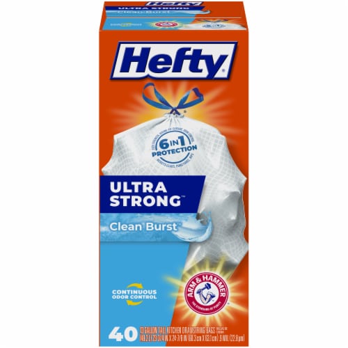 Hefty® Ultra Strong™ Clean Burst 13 Gallon Tall Kitchen Drawstring