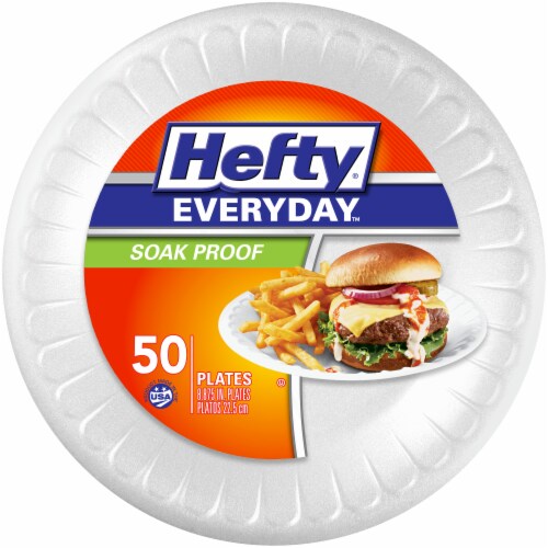 Hefty® Everyday™ Soak Proof Disposable Foam Plates Perspective: front